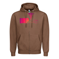 Chestnut dnp doctor of nursing practice heartbeat color rn nurse Zipper Hoodie - linhVisuals