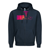 Navy dnp doctor of nursing practice heartbeat color rn nurse Zipper Hoodie - linhVisuals