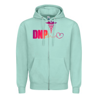 Seafoam dnp doctor of nursing practice heartbeat color rn nurse Zipper Hoodie - linhVisuals