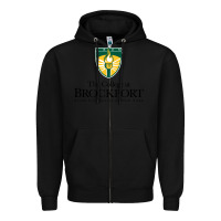Black SUNY Brockport College Zipper Hoodie - linhVisuals