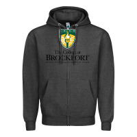 Charcoal Heather SUNY Brockport College Zipper Hoodie - linhVisuals