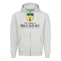 Dove Grey SUNY Brockport College Zipper Hoodie - linhVisuals