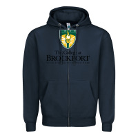 Navy SUNY Brockport College Zipper Hoodie - linhVisuals