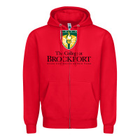 Red SUNY Brockport College Zipper Hoodie - linhVisuals