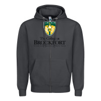 Smoke SUNY Brockport College Zipper Hoodie - linhVisuals