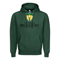 Sports Green SUNY Brockport College Zipper Hoodie - linhVisuals