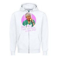 White dorothy zbornak Zipper Hoodie - linhVisuals
