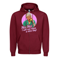 Burgundy dorothy zbornak Zipper Hoodie - linhVisuals