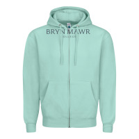 Seafoam Bryn Mawr College Zipper Hoodie - linhVisuals