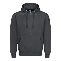 Smoke Bryn Mawr College Zipper Hoodie - linhVisuals