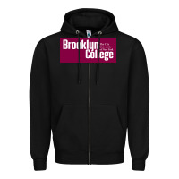 Black Brooklyn College Zipper Hoodie - linhVisuals