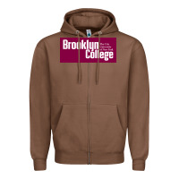 Chestnut Brooklyn College Zipper Hoodie - linhVisuals