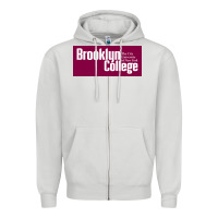 Dove Grey Brooklyn College Zipper Hoodie - linhVisuals