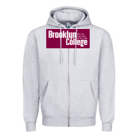Heather Grey Brooklyn College Zipper Hoodie - linhVisuals