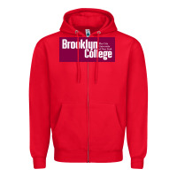 Red Brooklyn College Zipper Hoodie - linhVisuals