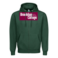 Sports Green Brooklyn College Zipper Hoodie - linhVisuals