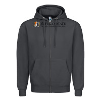 Smoke SUNY Buffalo State College Zipper Hoodie - linhVisuals