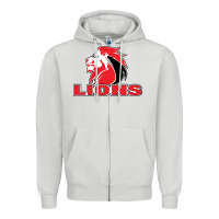 Dove Grey lions rugby super league Zipper Hoodie - linhVisuals