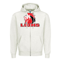 Oatmeal Heather lions rugby super league Zipper Hoodie - linhVisuals