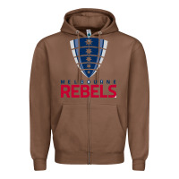 Chestnut melbourne rebels rugby super league Zipper Hoodie - linhVisuals