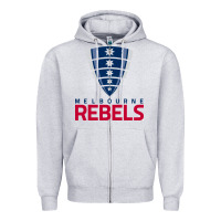 Heather Grey melbourne rebels rugby super league Zipper Hoodie - linhVisuals