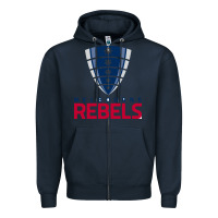 Navy melbourne rebels rugby super league Zipper Hoodie - linhVisuals
