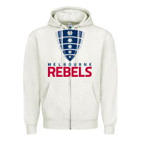 Oatmeal Heather melbourne rebels rugby super league Zipper Hoodie - linhVisuals
