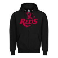 Black queensland reds rugby super league Zipper Hoodie - linhVisuals