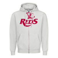 Dove Grey queensland reds rugby super league Zipper Hoodie - linhVisuals