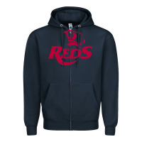 Navy queensland reds rugby super league Zipper Hoodie - linhVisuals