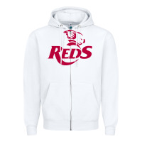 White queensland reds rugby super league Zipper Hoodie - linhVisuals