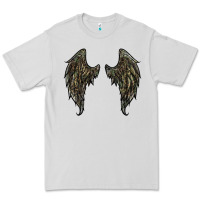 Dove Grey leopard camouflage wings Premium Tee - RanaPortraitStore