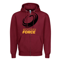 Burgundy western force rugby super league Zipper Hoodie - linhVisuals