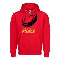 Red western force rugby super league Zipper Hoodie - linhVisuals