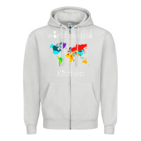 Dove Grey world central kitchen Zipper Hoodie - linhVisuals