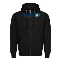 Black alaska eskimo Zipper Hoodie - linhVisuals