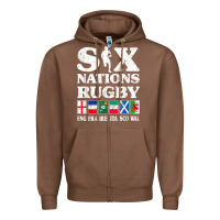 Chestnut rugby 6 nations england france ireland italy scotland wales t shirt Zipper Hoodie - linhVisuals
