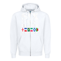 White rugby 6 nations england france ireland italy scotland wales t shirt Zipper Hoodie - linhVisuals