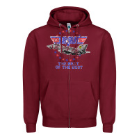 Burgundy top gun the best of the best Zipper Hoodie - linhVisuals