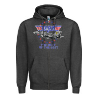 Charcoal Heather top gun the best of the best Zipper Hoodie - linhVisuals