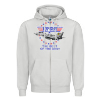 Dove Grey top gun the best of the best Zipper Hoodie - linhVisuals