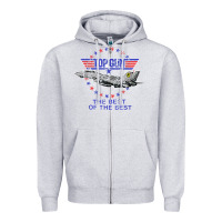 Heather Grey top gun the best of the best Zipper Hoodie - linhVisuals
