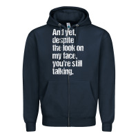 Navy trending sarcastic adult humor Zipper Hoodie - linhVisuals