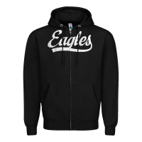 Black eagles school sports fan team spirit mascot gift Zipper Hoodie - linhVisuals