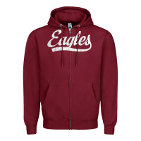 Burgundy eagles school sports fan team spirit mascot gift Zipper Hoodie - linhVisuals