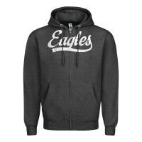Charcoal Heather eagles school sports fan team spirit mascot gift Zipper Hoodie - linhVisuals