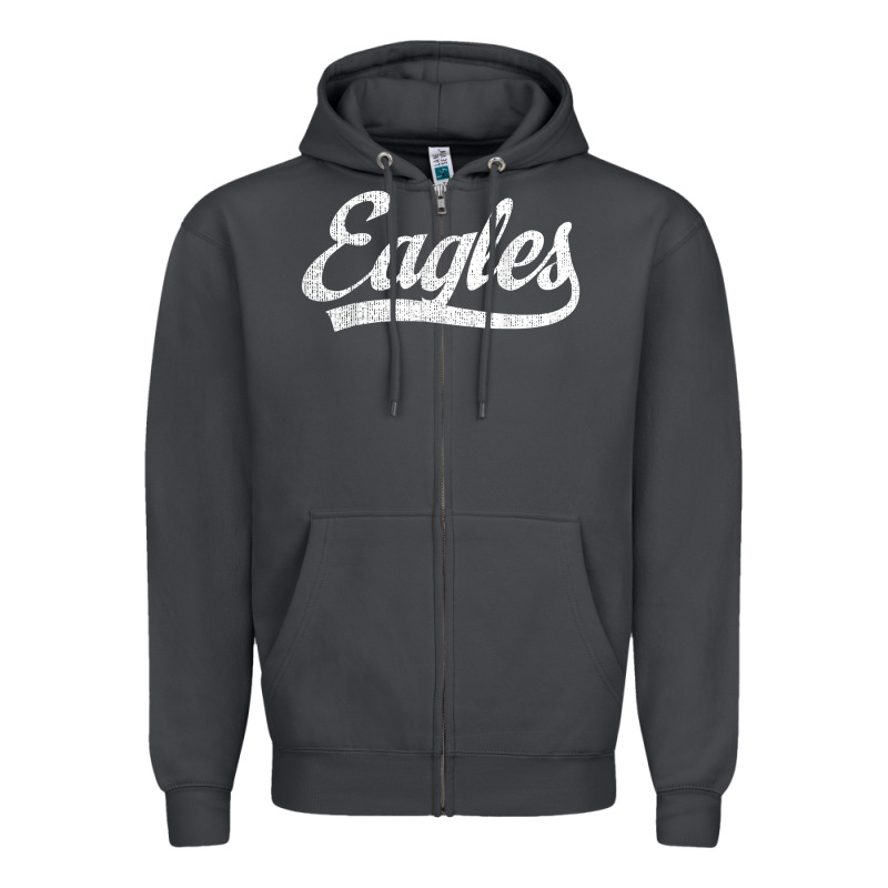 Eagles School Sports Fan Team Spirit Mascot Gift Zipper Hoodie by linhVisuals | Teevron