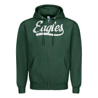 Sports Green eagles school sports fan team spirit mascot gift Zipper Hoodie - linhVisuals