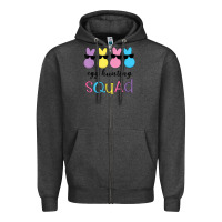 Charcoal Heather easter egg hunting squad kindergarten squad girls boys kids Zipper Hoodie - linhVisuals
