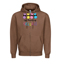 Chestnut easter egg hunting squad kindergarten squad girls boys kids Zipper Hoodie - linhVisuals